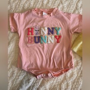Easter Baby Girl Outfit Bundle | 6–12M | Hunny Bunny Pastel Spring Set